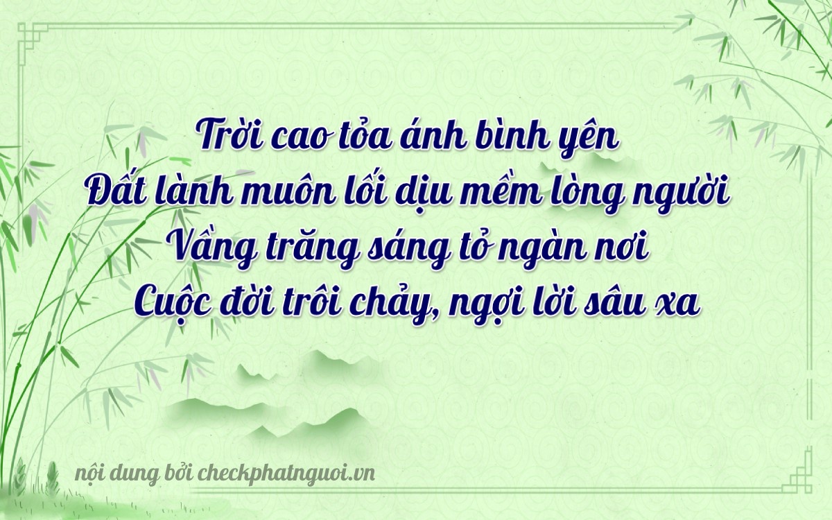 Bài thơ ý nghĩa cho <b>biển số 59V3-64874</b> tại website checkphatnguoi.vn