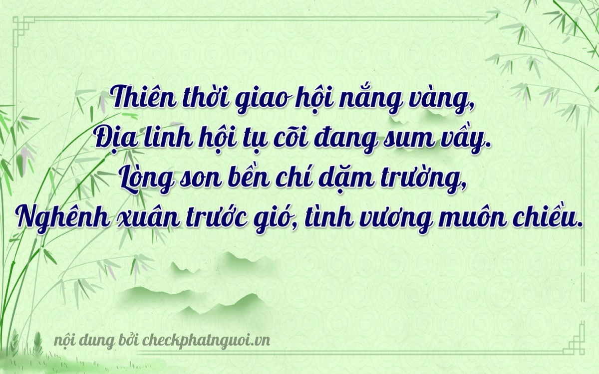 Bài thơ ý nghĩa cho <b>biển số 59VA-20104</b> tại website checkphatnguoi.vn