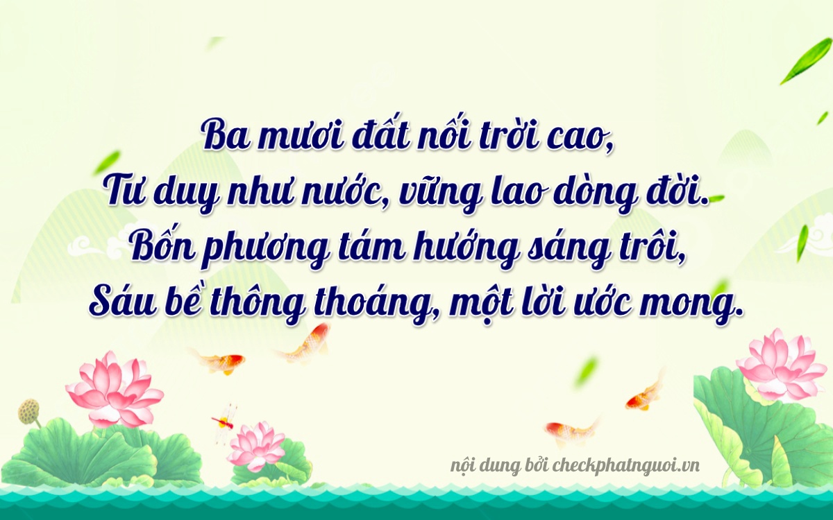 Bài thơ ý nghĩa cho <b>biển số 59VA-30460</b> tại website checkphatnguoi.vn