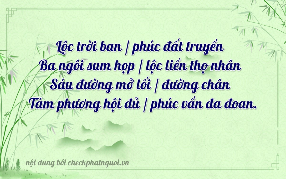 Bài thơ ý nghĩa cho <b>biển số 59X1-33689</b> tại website checkphatnguoi.vn