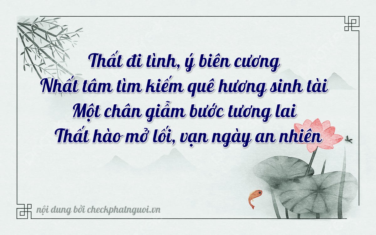 Bài thơ ý nghĩa cho <b>biển số 59X1-71717</b> tại website checkphatnguoi.vn