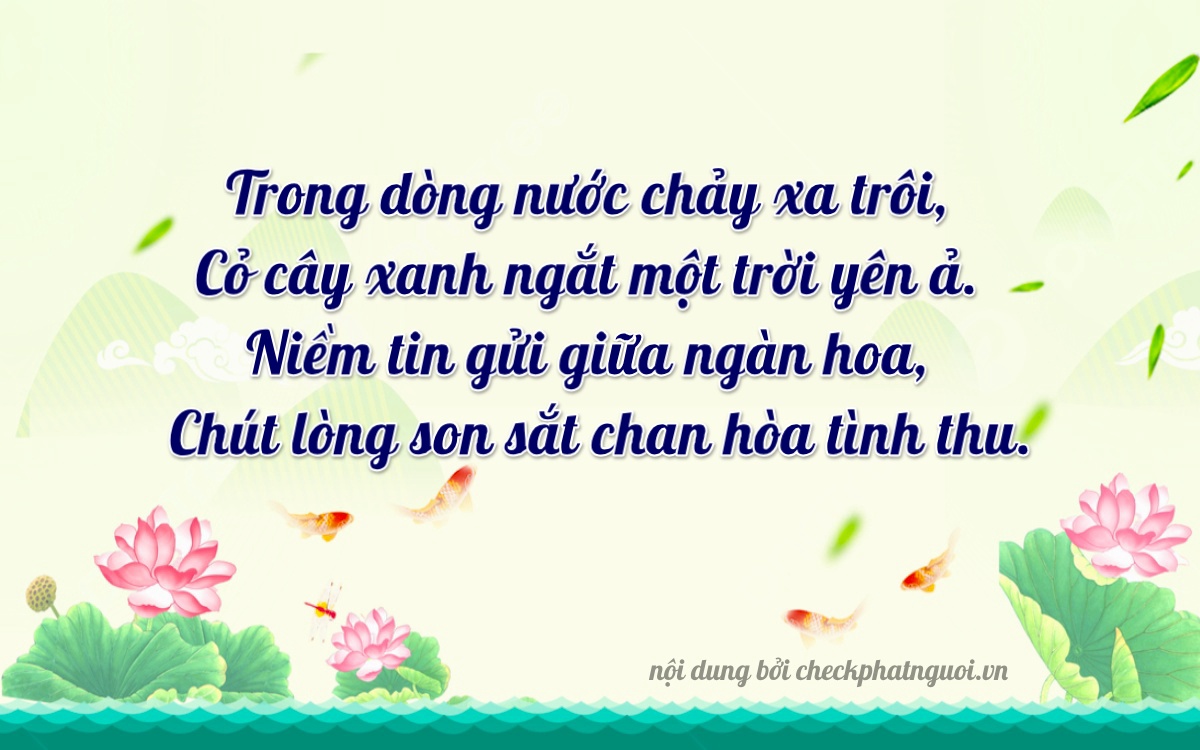 Bài thơ ý nghĩa cho <b>biển số 59X2-33491</b> tại website checkphatnguoi.vn