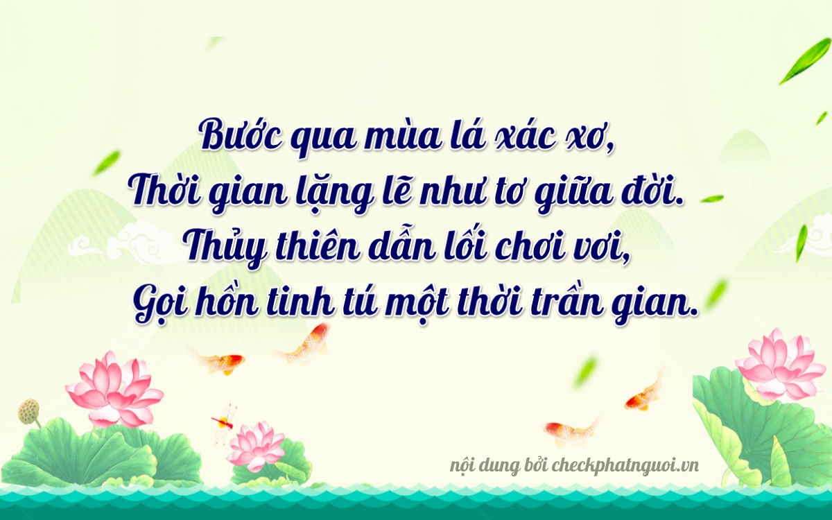 Bài thơ ý nghĩa cho <b>biển số 59X2-79200</b> tại website checkphatnguoi.vn