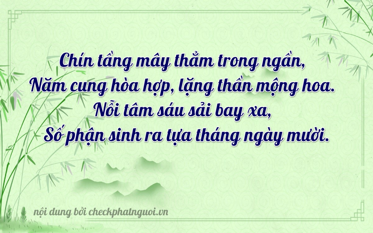 Bài thơ ý nghĩa cho <b>biển số 59X2-95106</b> tại website checkphatnguoi.vn