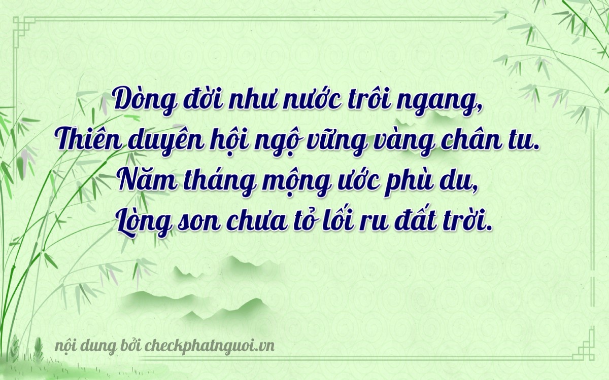 Bài thơ ý nghĩa cho <b>biển số 59X3-22560</b> tại website checkphatnguoi.vn