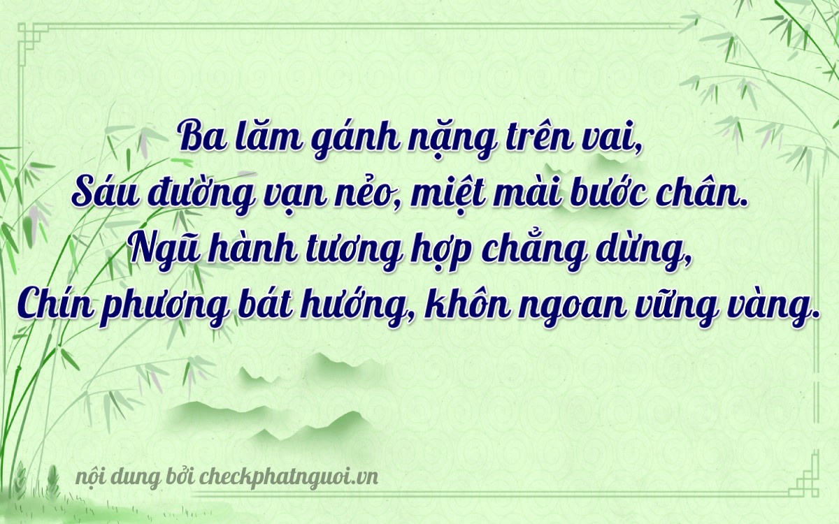 Bài thơ ý nghĩa cho <b>biển số 59X3-36539</b> tại website checkphatnguoi.vn