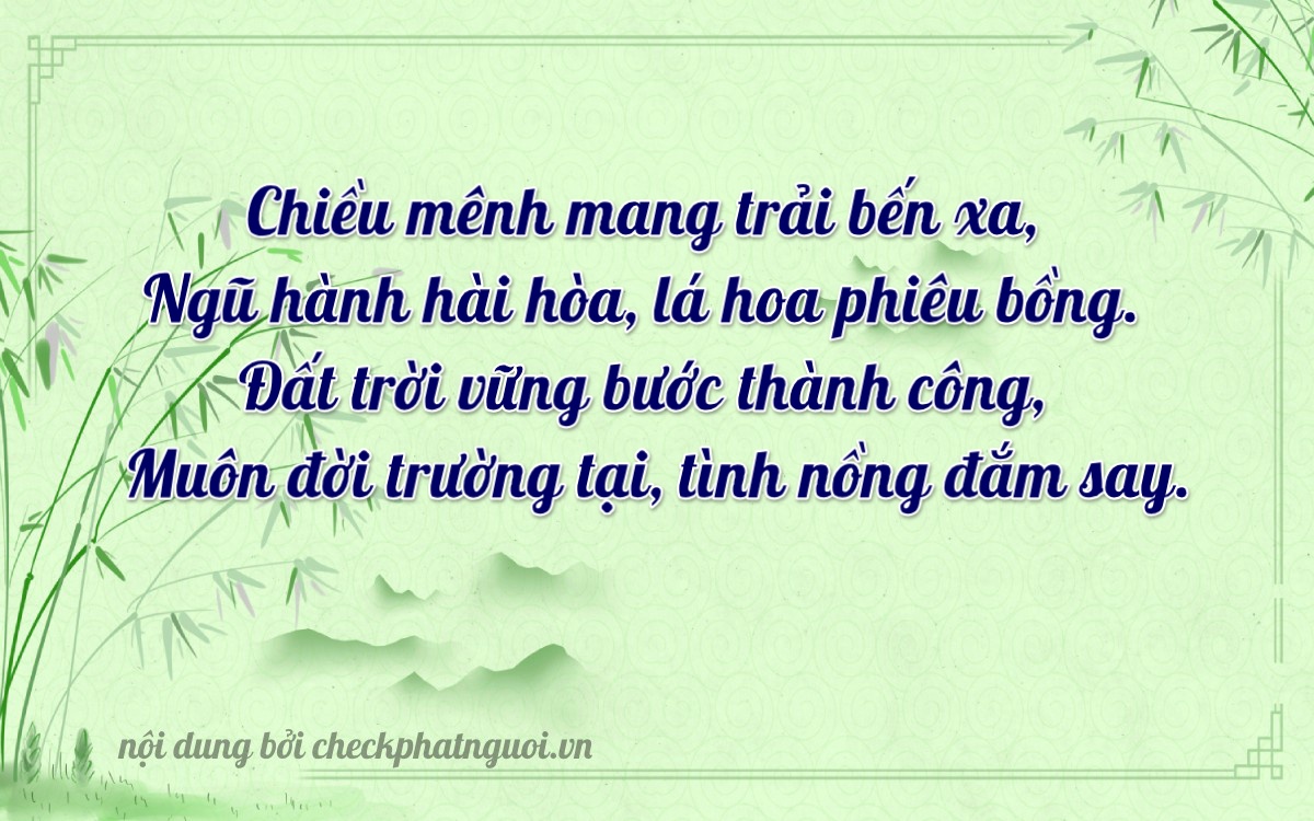 Bài thơ ý nghĩa cho <b>biển số 59X4-14425</b> tại website checkphatnguoi.vn