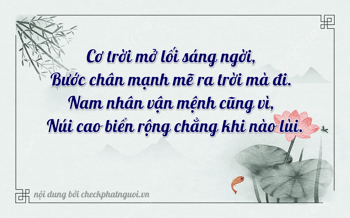 Bài thơ ý nghĩa cho <b>biển số 59X4-18069</b> tại website checkphatnguoi.vn