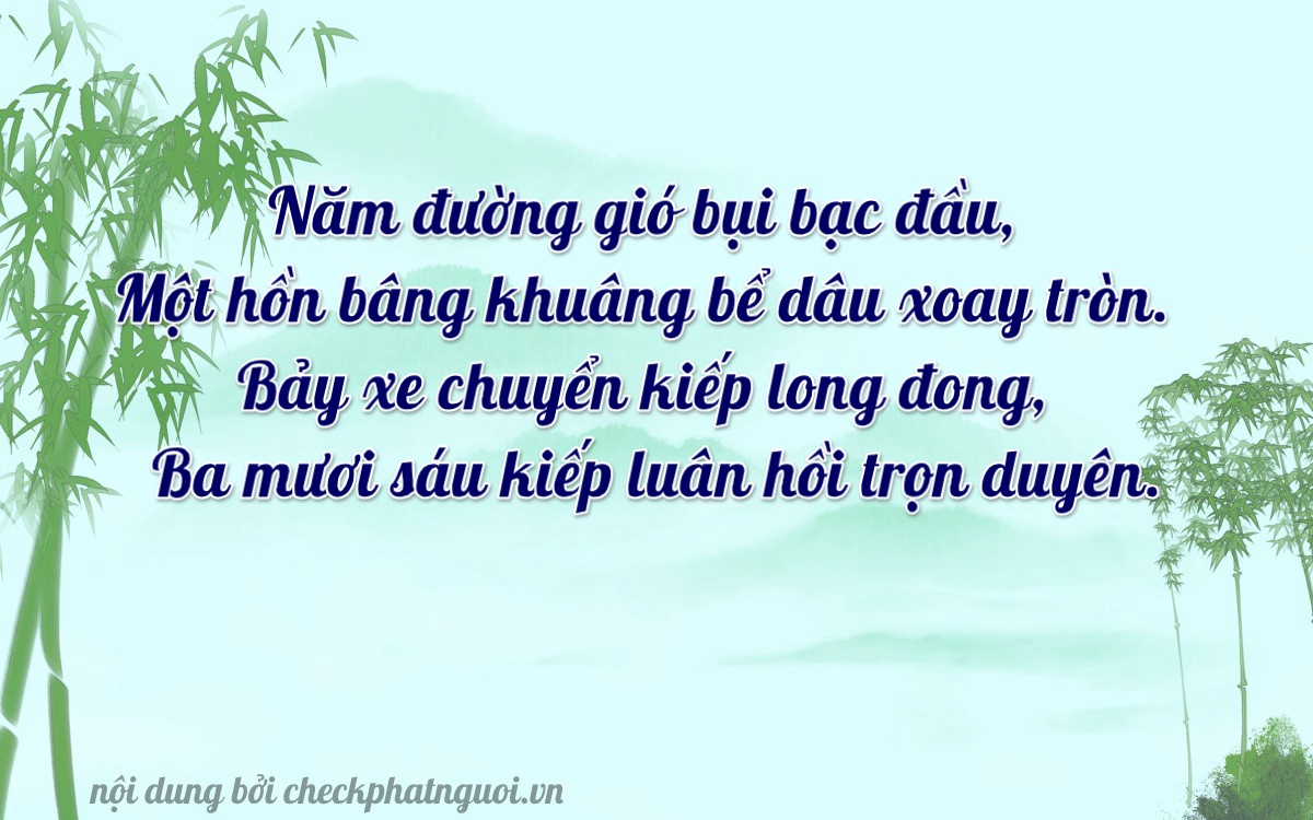 Bài thơ ý nghĩa cho <b>biển số 59Y1-51736</b> tại website checkphatnguoi.vn