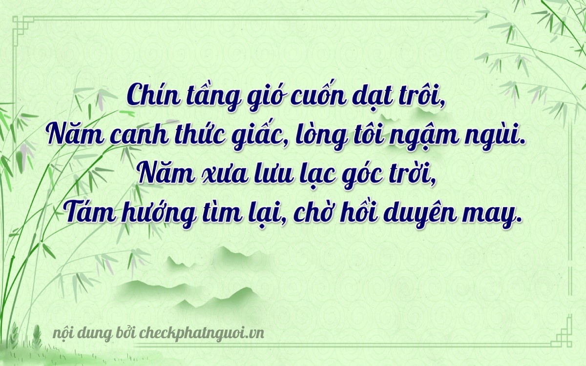 Bài thơ ý nghĩa cho <b>biển số 59Y2-95588</b> tại website checkphatnguoi.vn