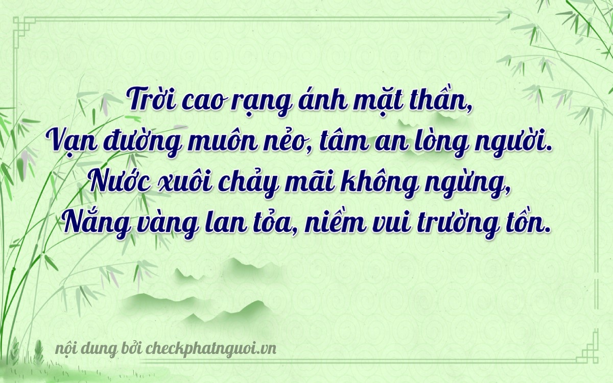 Bài thơ ý nghĩa cho <b>biển số 59Y3-84537</b> tại website checkphatnguoi.vn