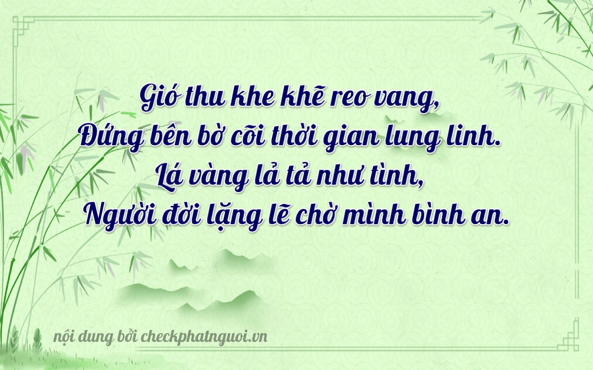 Bài thơ ý nghĩa cho <b>biển số 59Y3-87214</b> tại website checkphatnguoi.vn