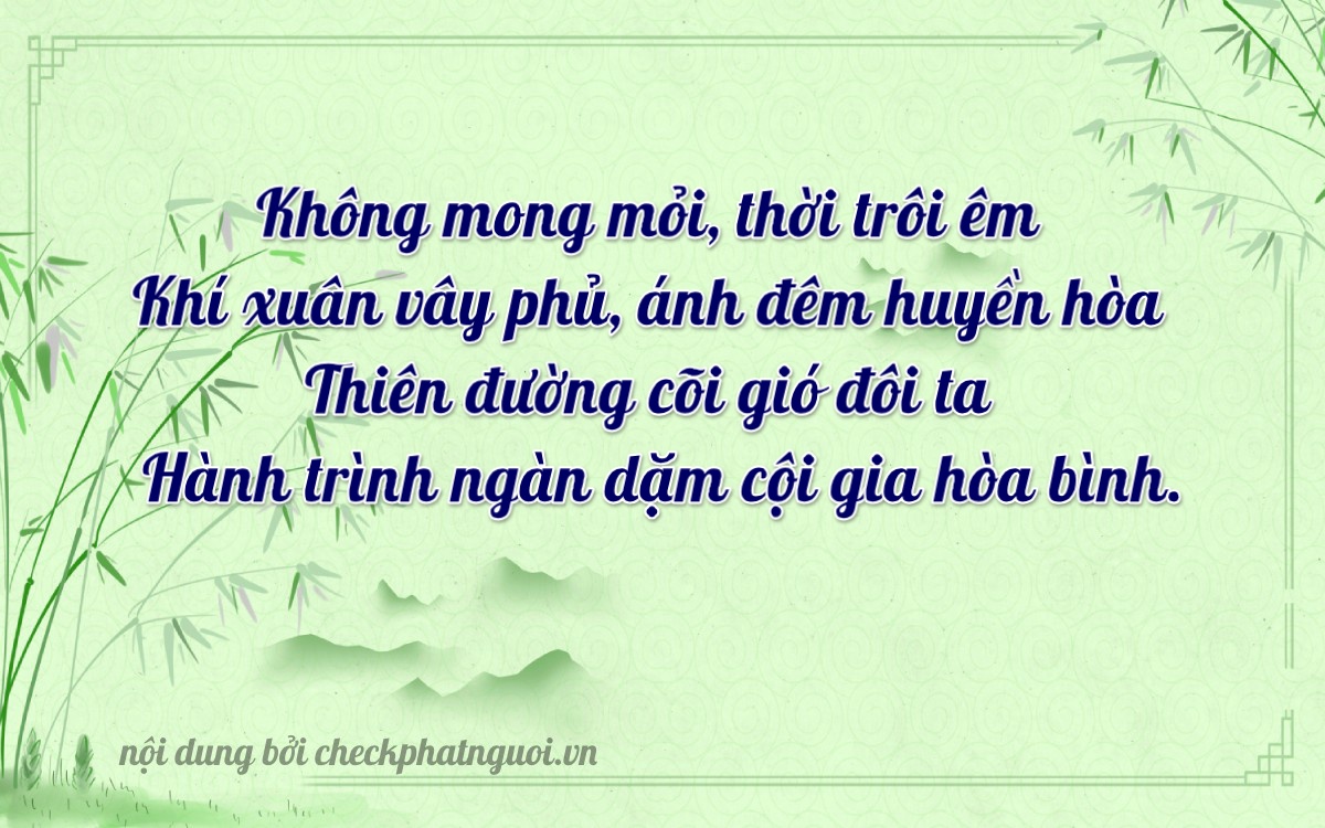 Bài thơ ý nghĩa cho <b>biển số 59YA-04953</b> tại website checkphatnguoi.vn