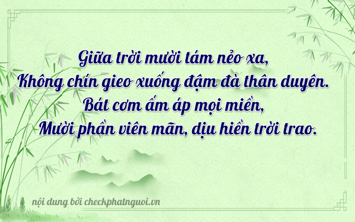 Bài thơ ý nghĩa cho <b>biển số 59YA-18098</b> tại website checkphatnguoi.vn