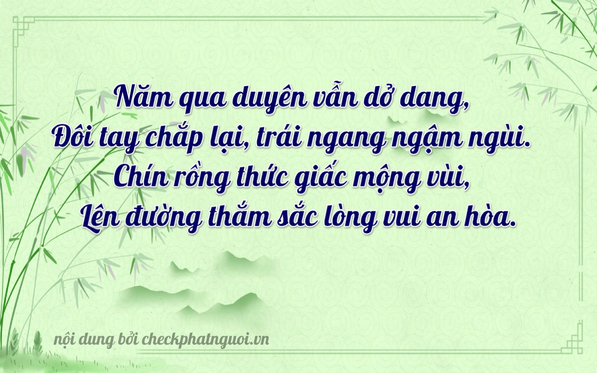 Bài thơ ý nghĩa cho <b>biển số 59YB-04953</b> tại website checkphatnguoi.vn