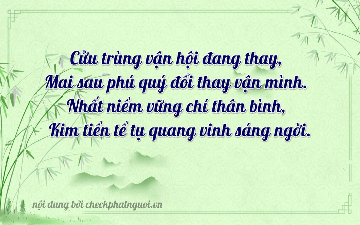 Bài thơ ý nghĩa cho <b>biển số 59ZA-09153</b> tại website checkphatnguoi.vn