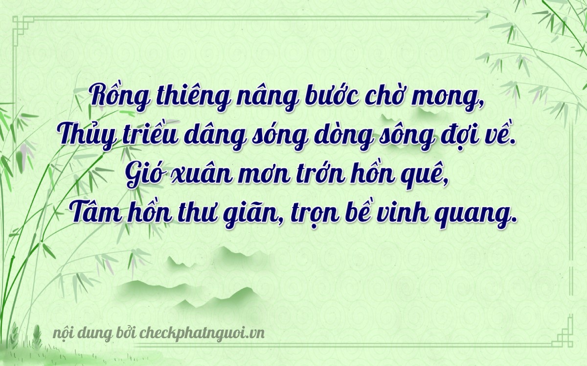 Bài thơ ý nghĩa cho <b>biển số 6012-9142</b> tại website checkphatnguoi.vn