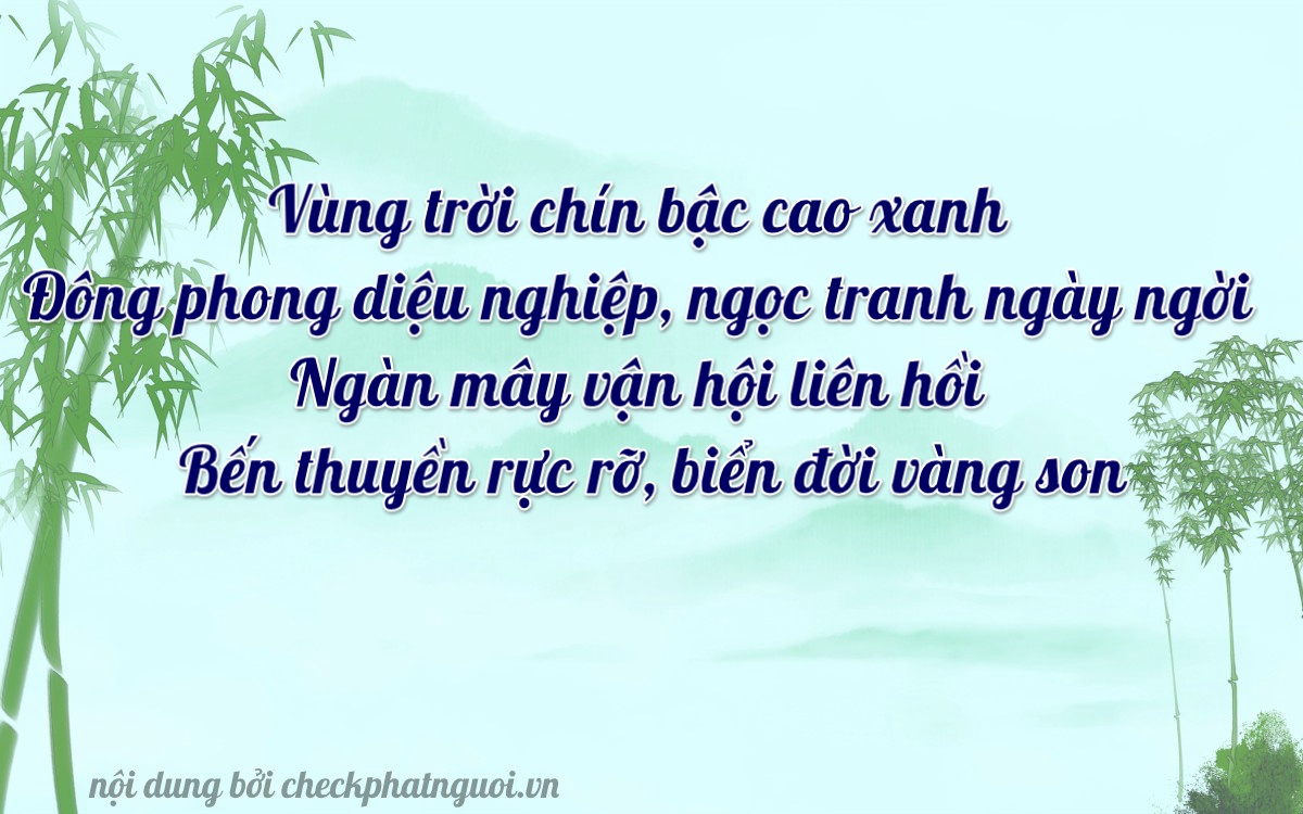 Bài thơ ý nghĩa cho <b>biển số 60A-04408</b> tại website checkphatnguoi.vn