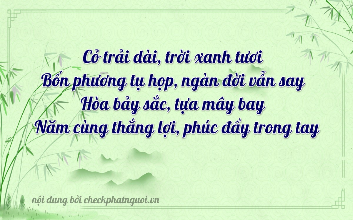 Bài thơ ý nghĩa cho <b>biển số 60A1-04657</b> tại website checkphatnguoi.vn