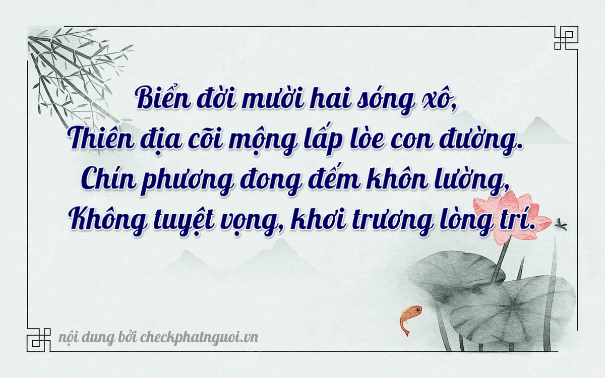 Bài thơ ý nghĩa cho <b>biển số 60A-12190</b> tại website checkphatnguoi.vn