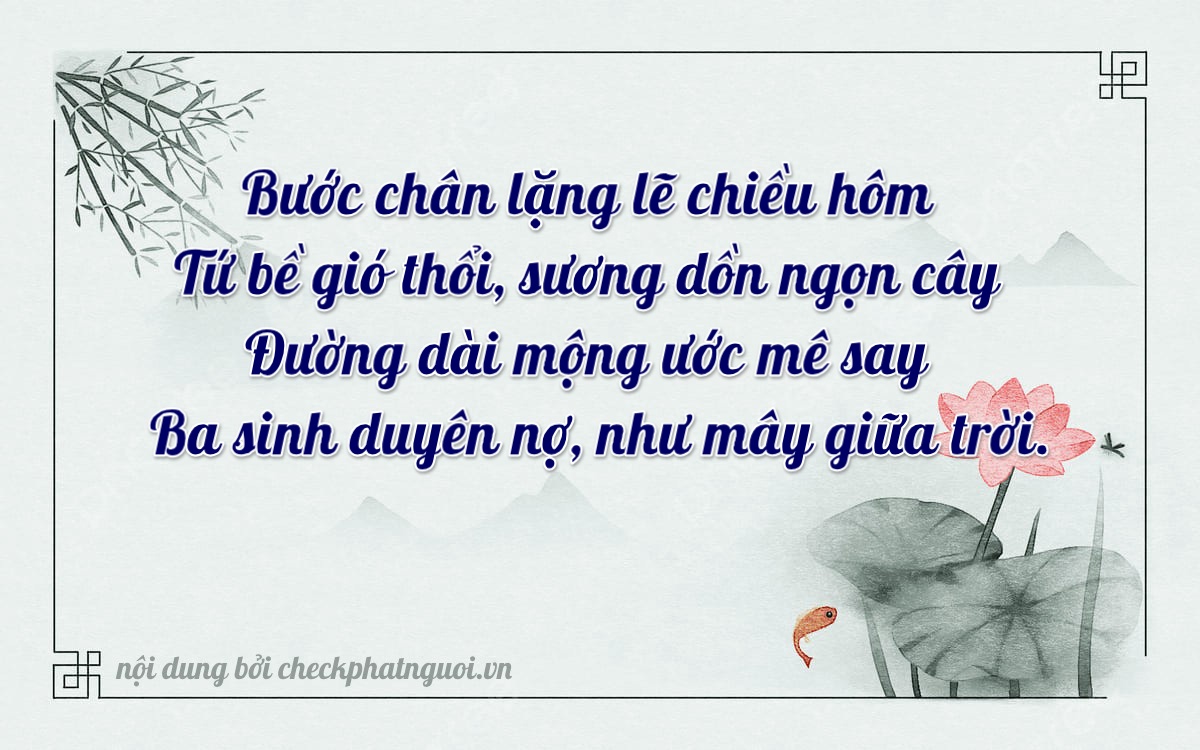 Bài thơ ý nghĩa cho <b>biển số 60A-17473</b> tại website checkphatnguoi.vn