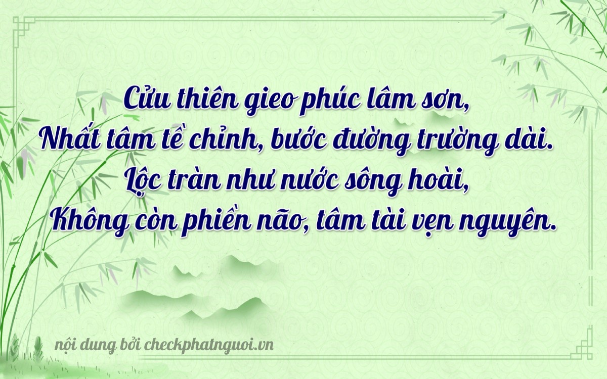 Bài thơ ý nghĩa cho <b>biển số 60A-18901</b> tại website checkphatnguoi.vn