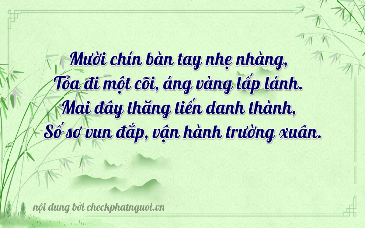 Bài thơ ý nghĩa cho <b>biển số 60A-19119</b> tại website checkphatnguoi.vn