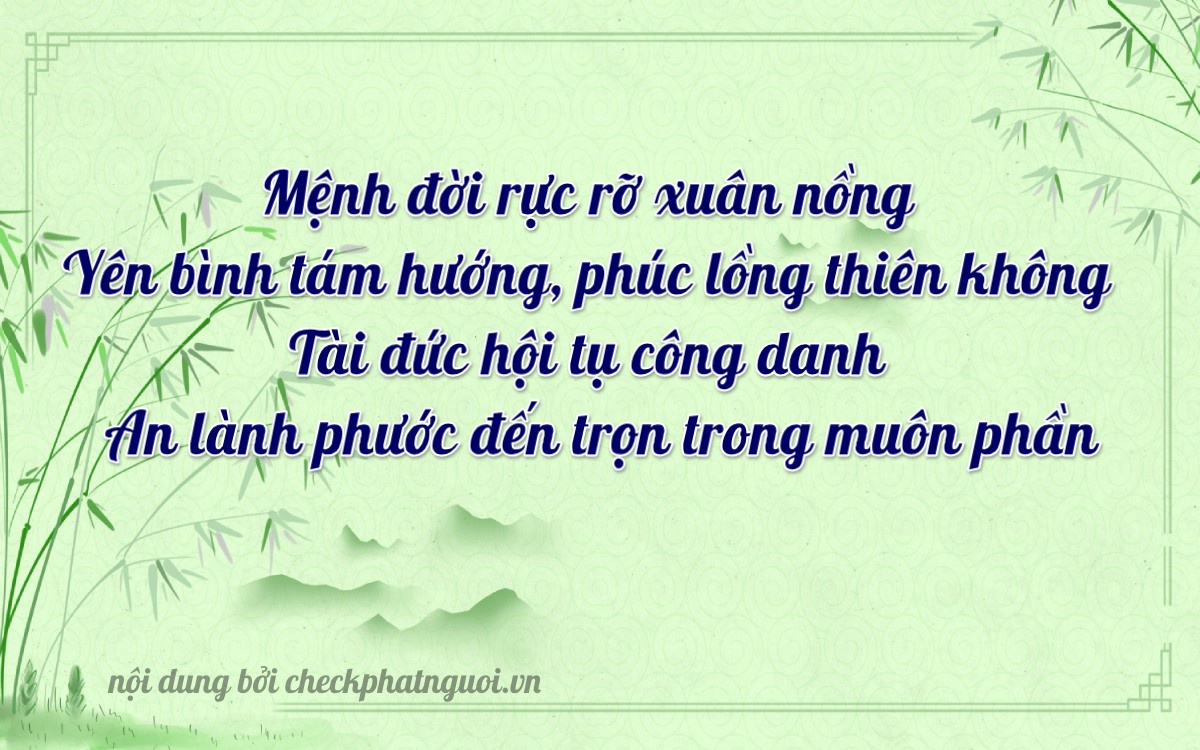 Bài thơ ý nghĩa cho <b>biển số 60A-20814</b> tại website checkphatnguoi.vn