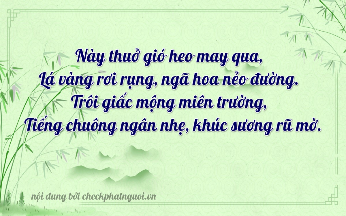 Bài thơ ý nghĩa cho <b>biển số 60A-23326</b> tại website checkphatnguoi.vn