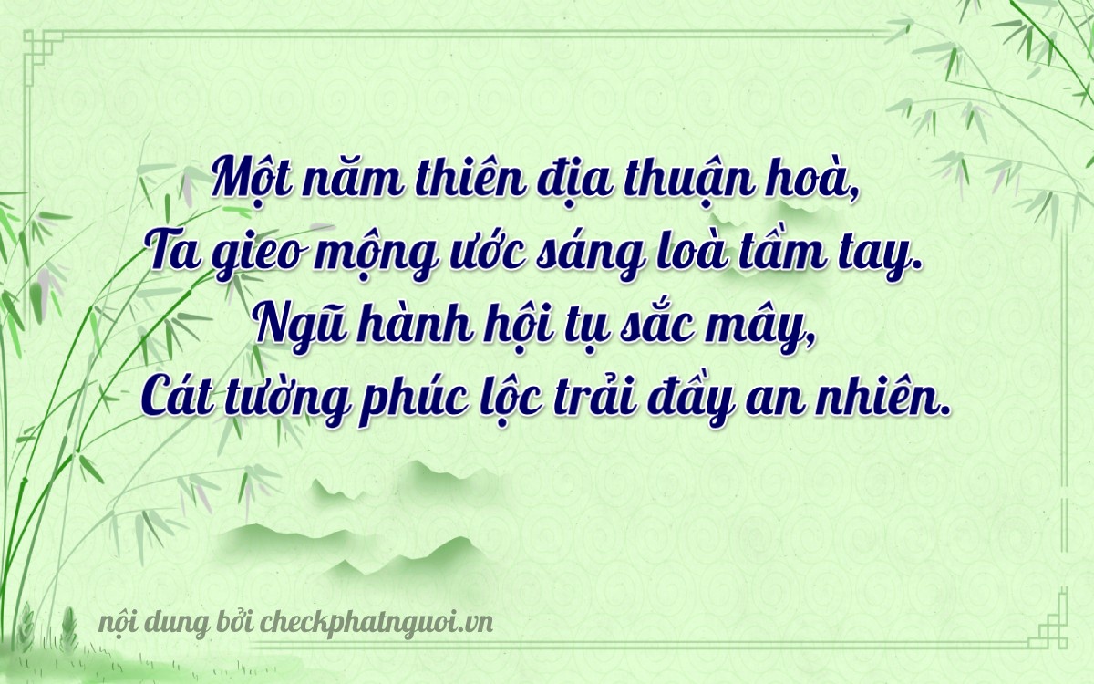 Bài thơ ý nghĩa cho <b>biển số 60A-25146</b> tại website checkphatnguoi.vn