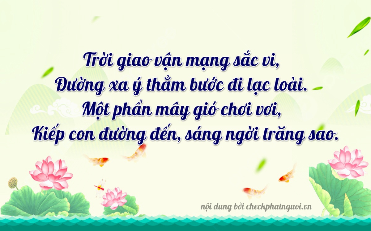 Bài thơ ý nghĩa cho <b>biển số 60A-29126</b> tại website checkphatnguoi.vn