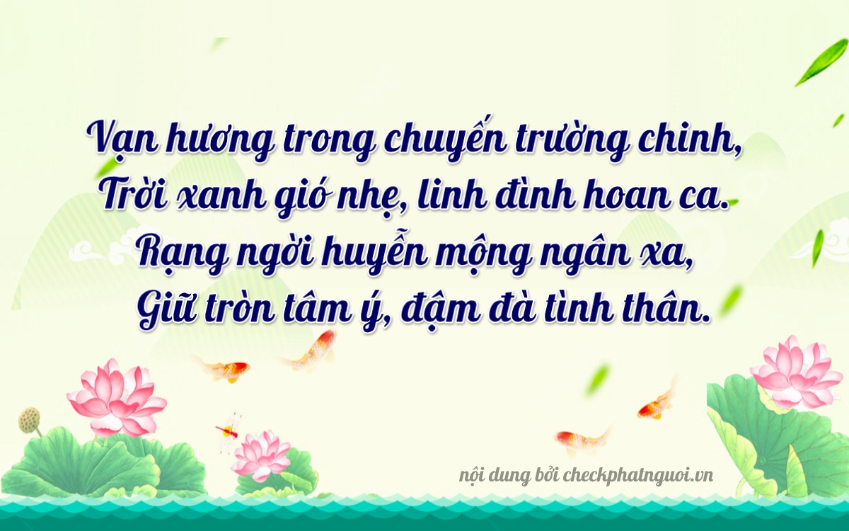 Bài thơ ý nghĩa cho <b>biển số 60A-41005</b> tại website checkphatnguoi.vn