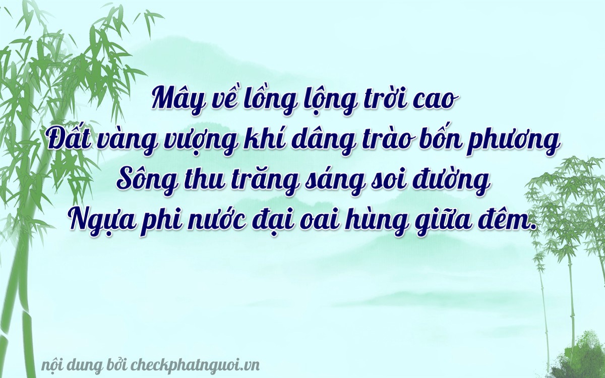 Bài thơ ý nghĩa cho <b>biển số 60A-43026</b> tại website checkphatnguoi.vn