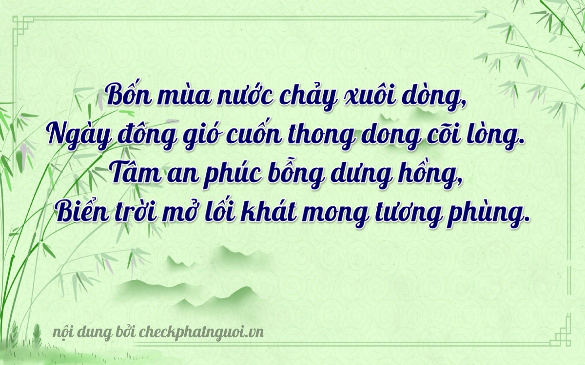 Bài thơ ý nghĩa cho <b>biển số 60A-45287</b> tại website checkphatnguoi.vn