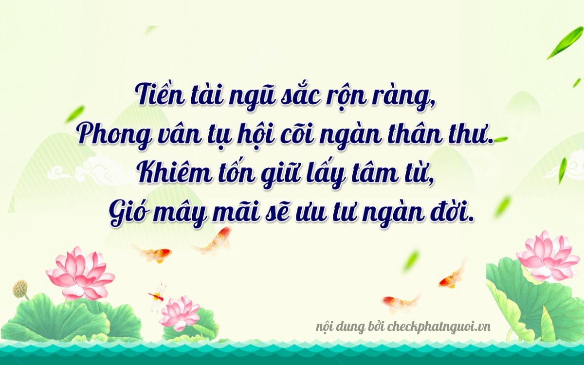 Bài thơ ý nghĩa cho <b>biển số 60A-50077</b> tại website checkphatnguoi.vn