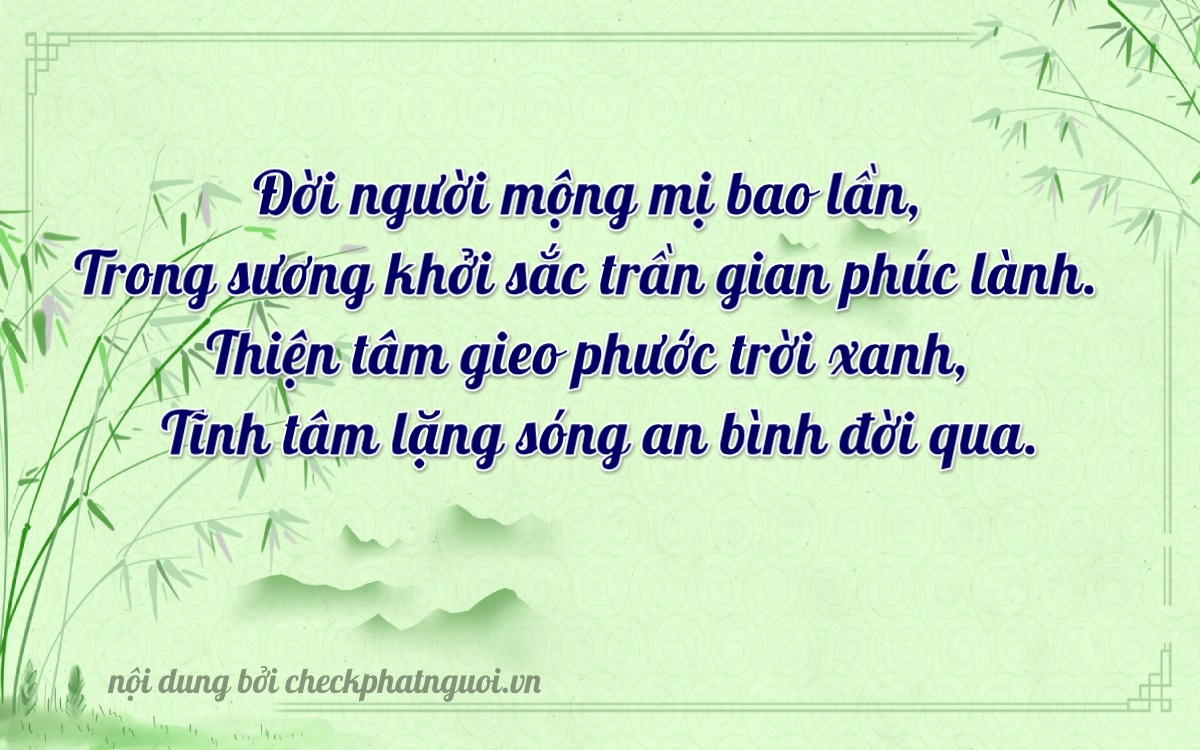 Bài thơ ý nghĩa cho <b>biển số 60A-51714</b> tại website checkphatnguoi.vn