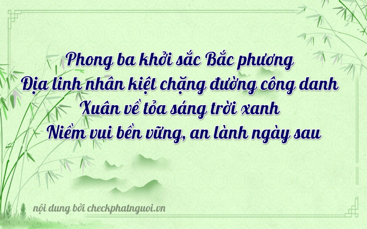 Bài thơ ý nghĩa cho <b>biển số 60A-54101</b> tại website checkphatnguoi.vn