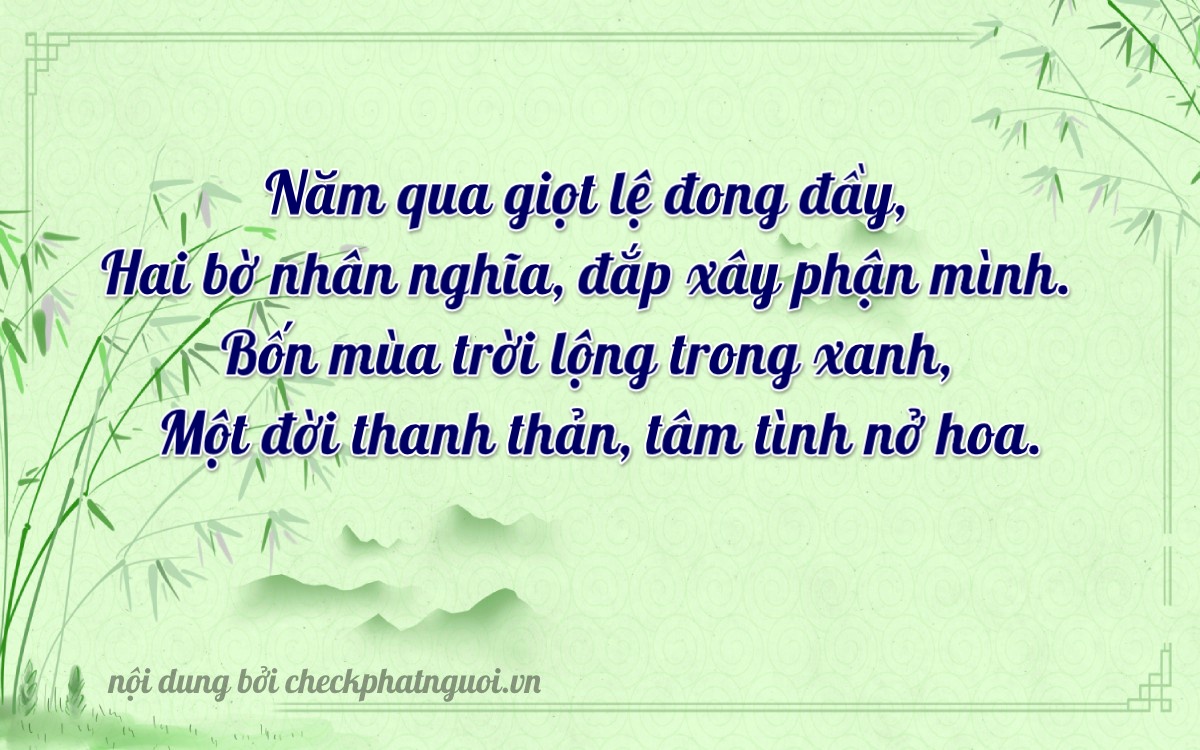 Bài thơ ý nghĩa cho <b>biển số 60A-59241</b> tại website checkphatnguoi.vn