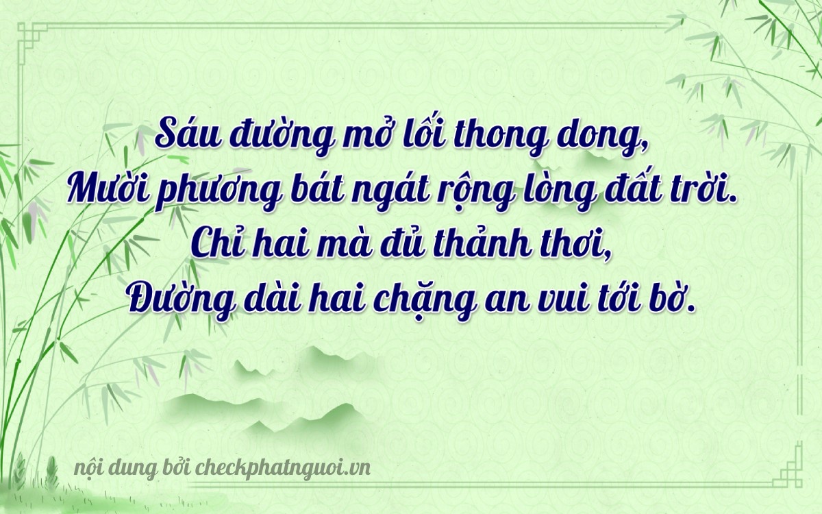 Bài thơ ý nghĩa cho <b>biển số 60A-61022</b> tại website checkphatnguoi.vn