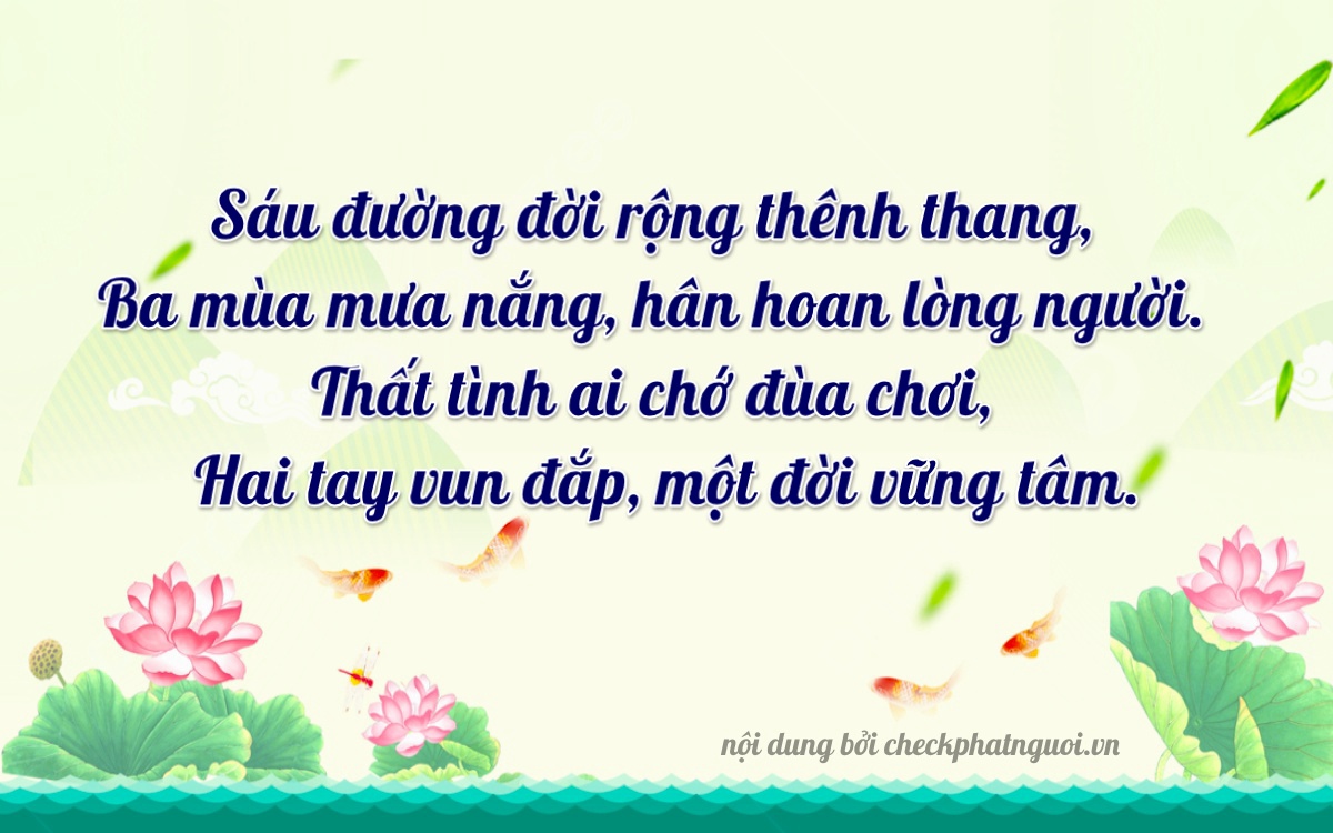 Bài thơ ý nghĩa cho <b>biển số 60A-63762</b> tại website checkphatnguoi.vn