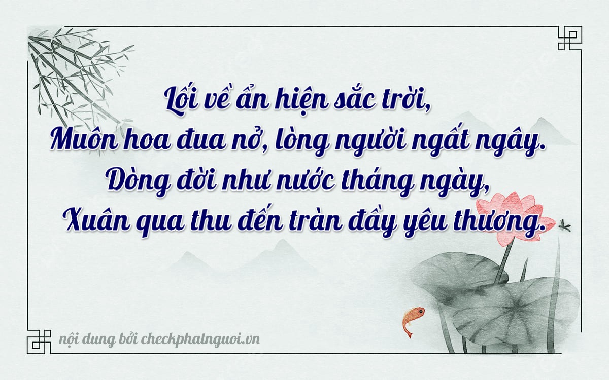 Bài thơ ý nghĩa cho <b>biển số 60A-64601</b> tại website checkphatnguoi.vn