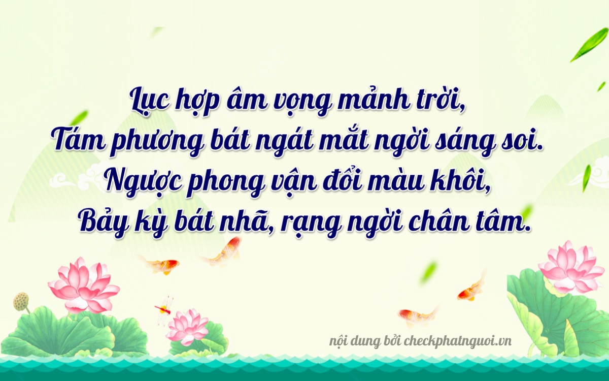 Bài thơ ý nghĩa cho <b>biển số 60A-66878</b> tại website checkphatnguoi.vn