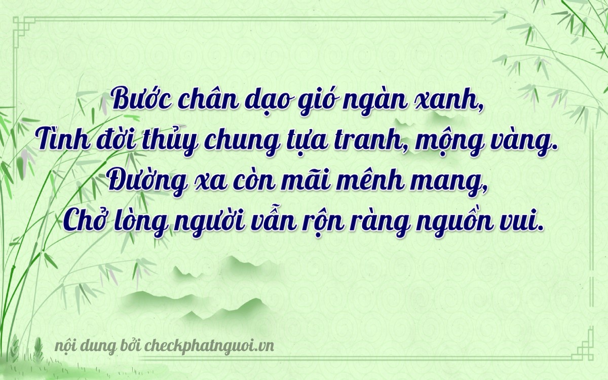 Bài thơ ý nghĩa cho <b>biển số 60A-67722</b> tại website checkphatnguoi.vn