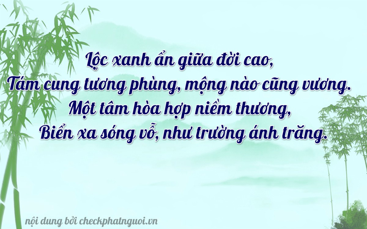 Bài thơ ý nghĩa cho <b>biển số 60A-68132</b> tại website checkphatnguoi.vn