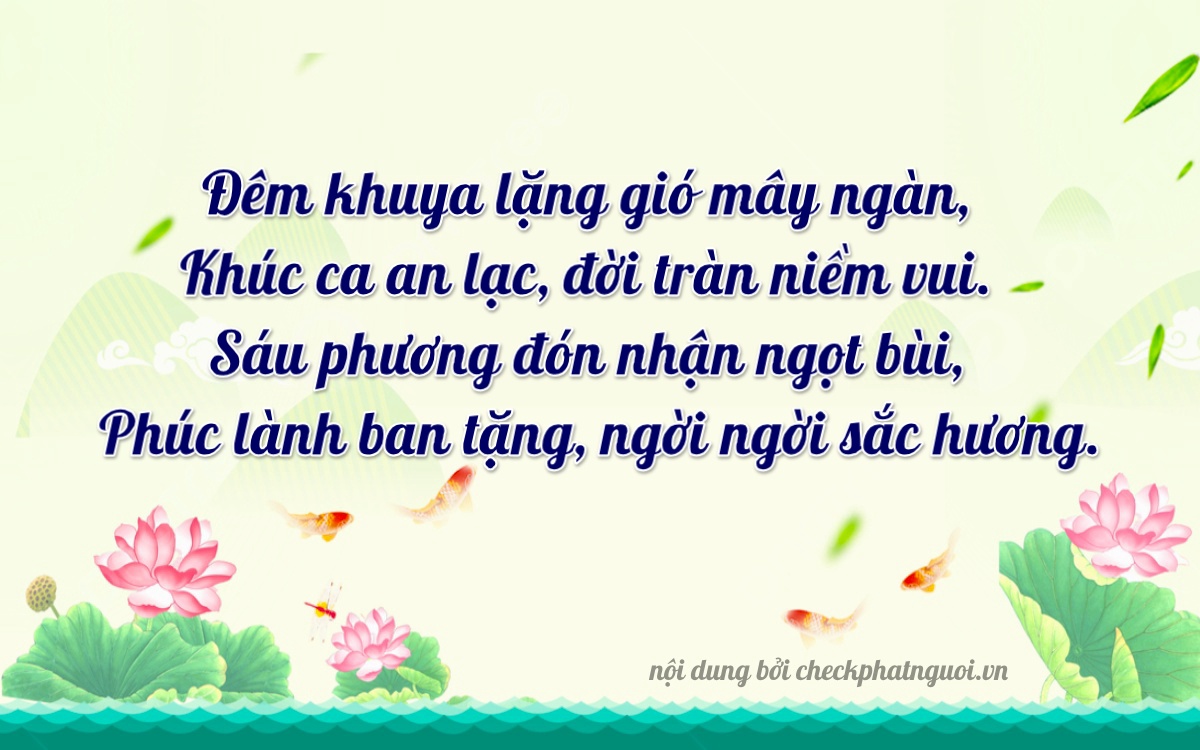 Bài thơ ý nghĩa cho <b>biển số 60A-71906</b> tại website checkphatnguoi.vn
