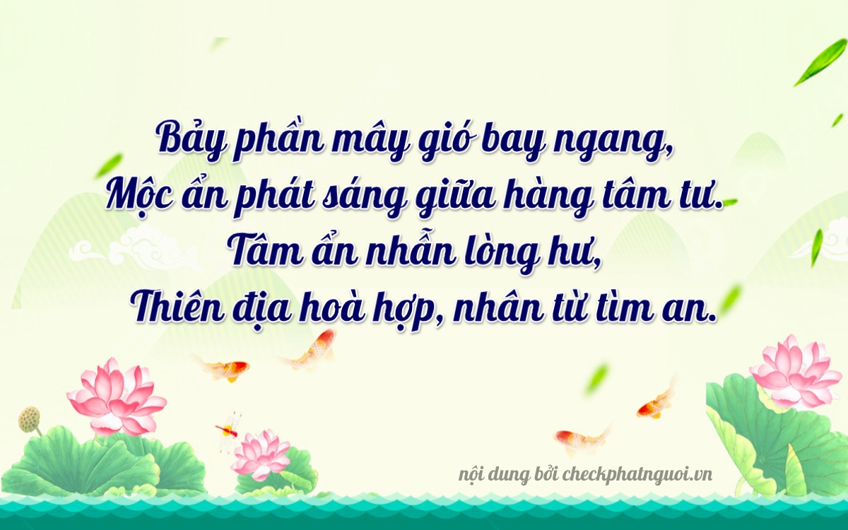 Bài thơ ý nghĩa cho <b>biển số 60A-74117</b> tại website checkphatnguoi.vn