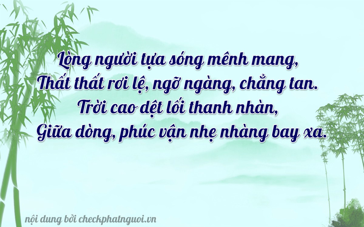Bài thơ ý nghĩa cho <b>biển số 60A-75207</b> tại website checkphatnguoi.vn