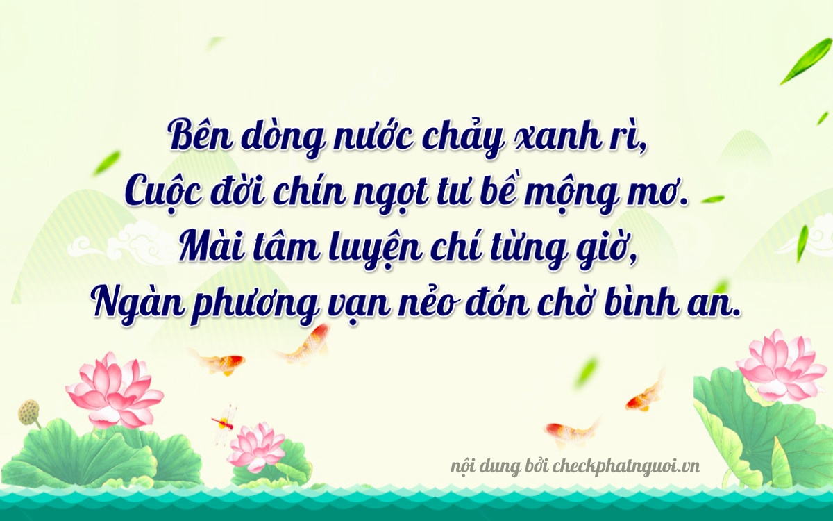 Bài thơ ý nghĩa cho <b>biển số 60A-76115</b> tại website checkphatnguoi.vn