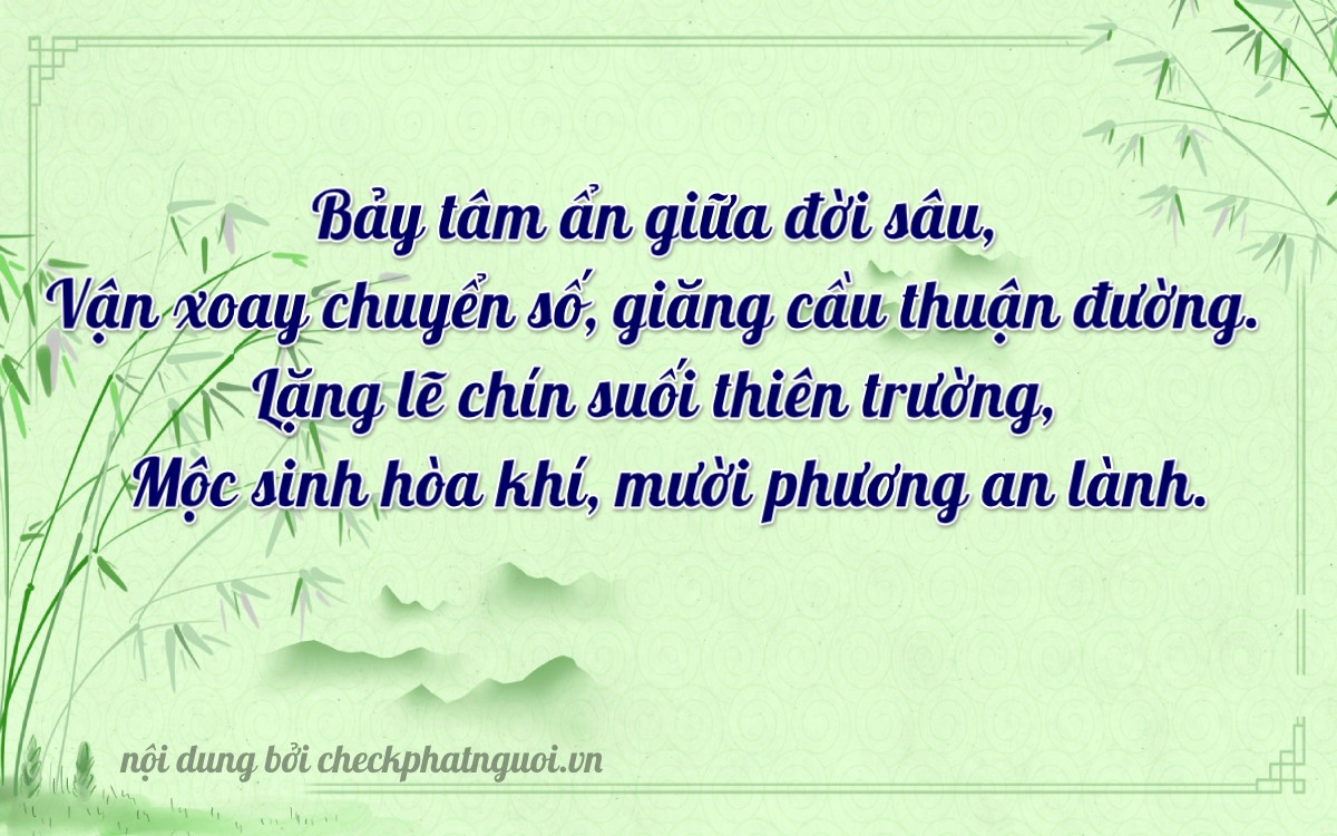 Bài thơ ý nghĩa cho <b>biển số 60A-76178</b> tại website checkphatnguoi.vn