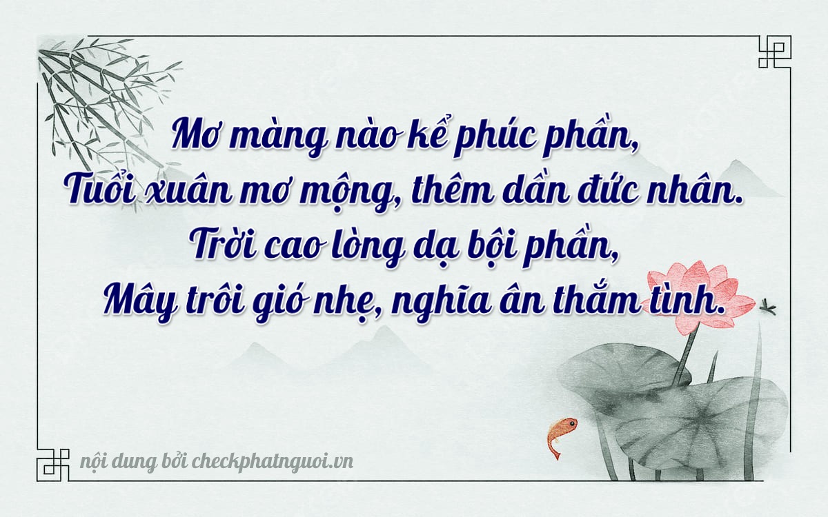 Bài thơ ý nghĩa cho <b>biển số 60A-78206</b> tại website checkphatnguoi.vn